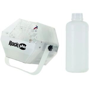 RockJam Lightshow Machine with Built-in LEDs, 1 L of Bubble Liquid, 12V Adapter